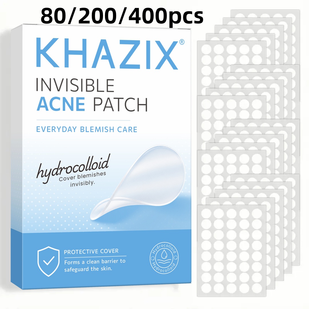 Face Moisturizer - KHAZIX 80/200/400枚入りハイドロコロイドニキビパッチ、目立たないシミ隠し、超薄型通気性防水フェイスステッカー
