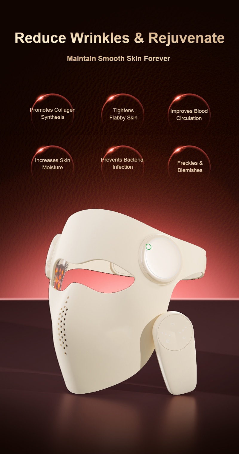 プロ仕様シリコン製LEDレッドライトセラピー フェイス＆ネッ - Face Mask Skincare のレビューと価格