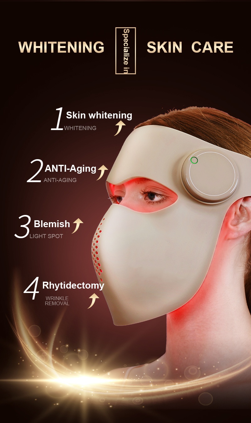 プロ仕様シリコン製LEDレッドライトセラピー フェイス＆ネッ - Face Mask Skincare のレビューと価格
