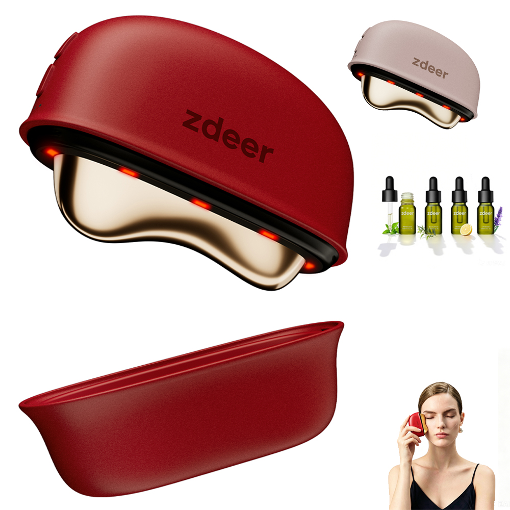 ZDEER GS5 加熱式電動グアシャ、振動赤色光フェイス＆ - Skincare Glowing のレビューと価格