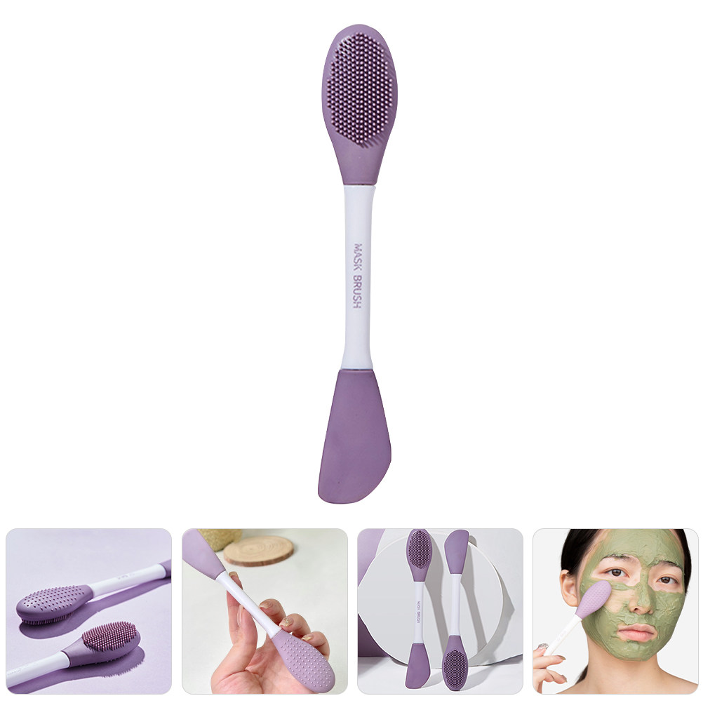 シリコン製のデュアルヘッドフェイスマスクブラシ。泥マスクの塗 - Cleanser Face のレビューと価格